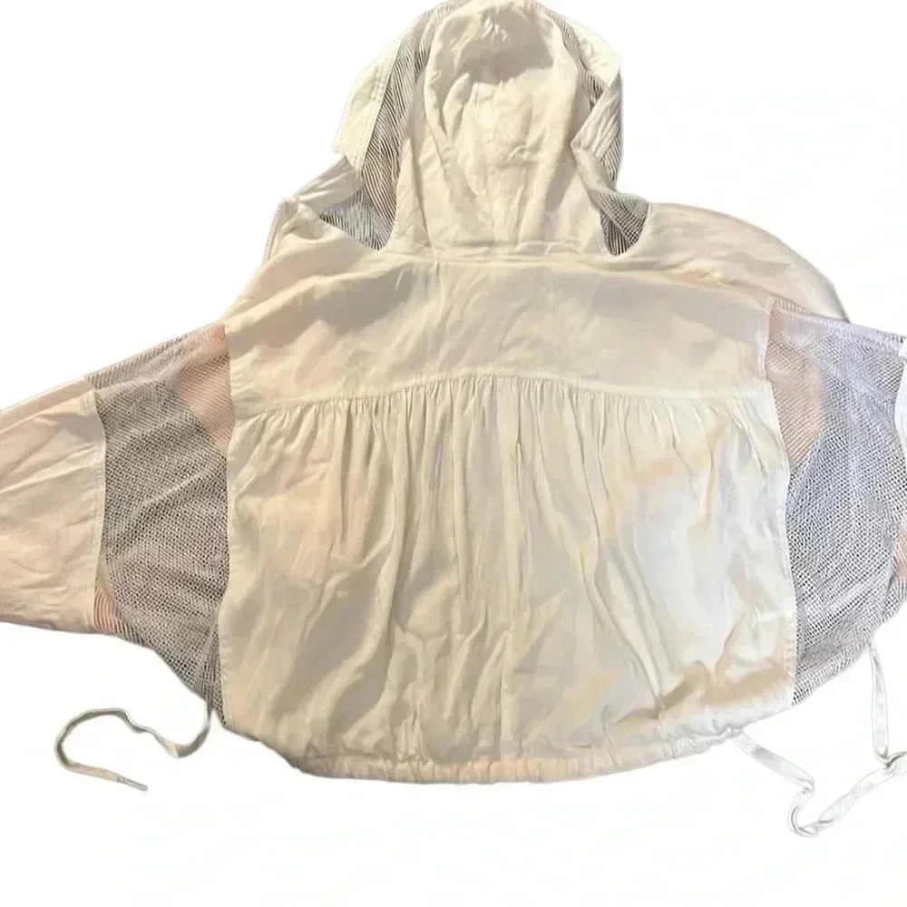 FREE PEOPLE Insect Shield Jacket White/ Peach Cropped Size XS - Picture 6 of 12